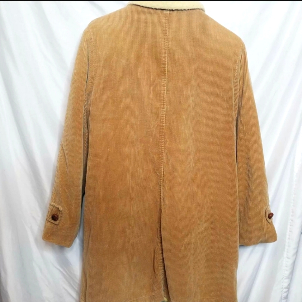 Vintage 1970s Sherpa Corduroy Button Jacket Fingerhut - Picture 2 of 4